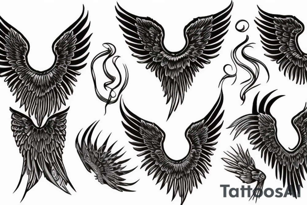 Angel wing tattoo idea