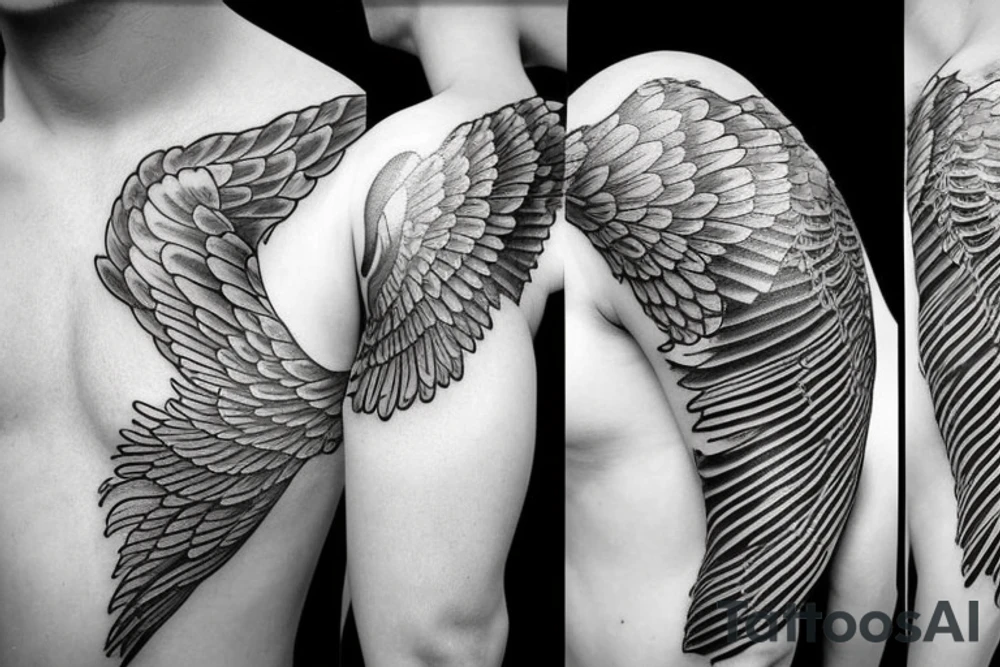 Angel wing tattoo idea