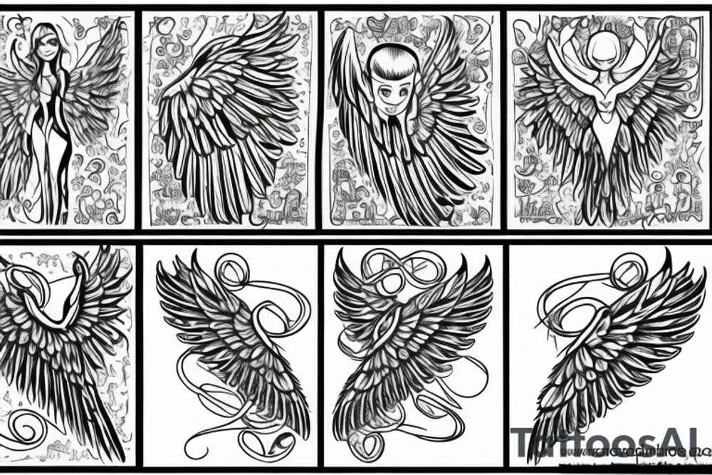 Angel wing tattoo idea