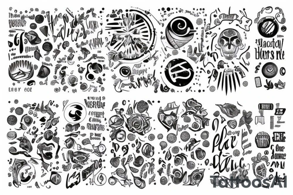 This text circle: 467754446777754567 tattoo idea
