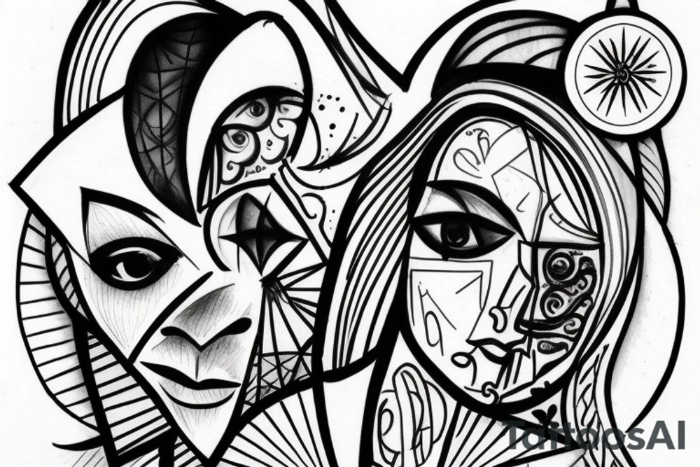 Light and dark side tattoo idea