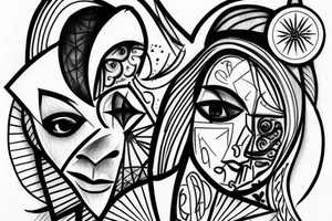 Light and dark side tattoo idea