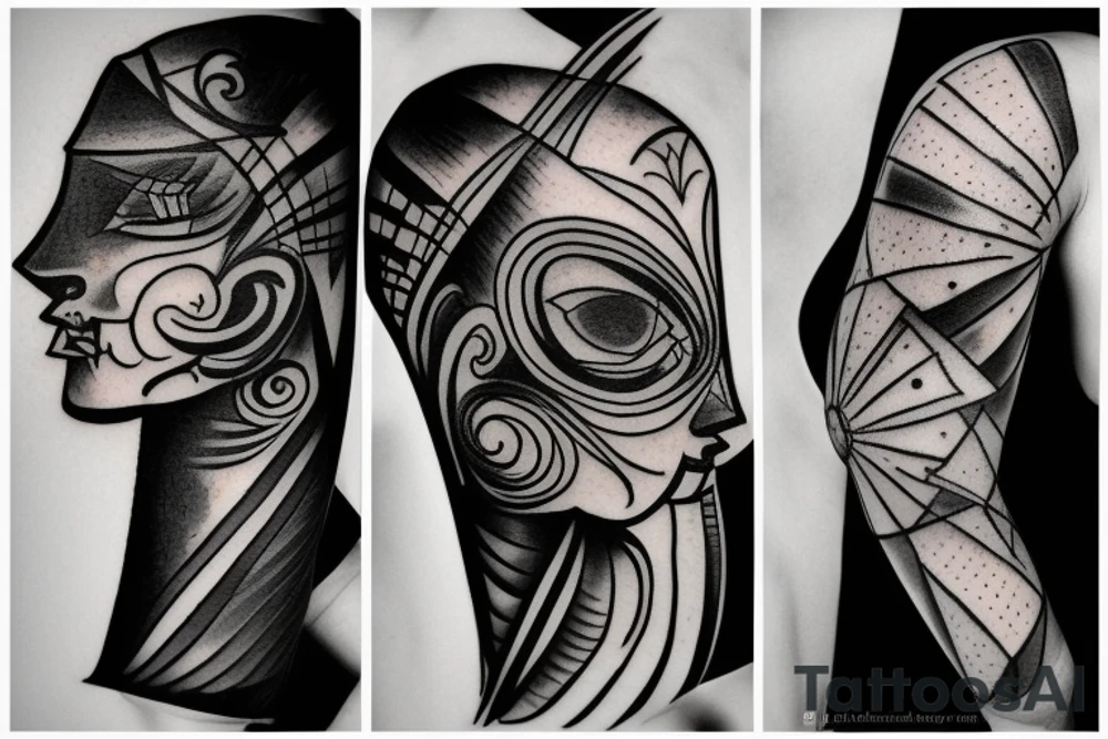 Light and dark side tattoo idea