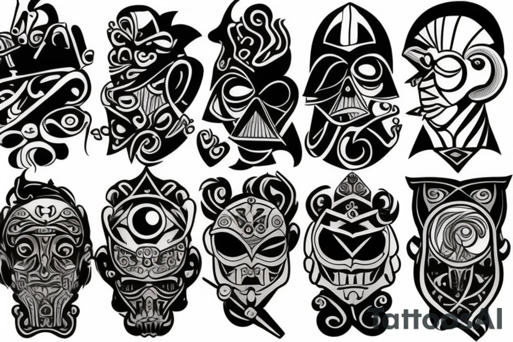 Light and dark side tattoo idea