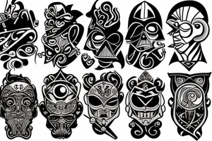 Light and dark side tattoo idea