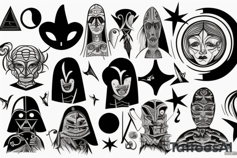 Light and dark side tattoo idea