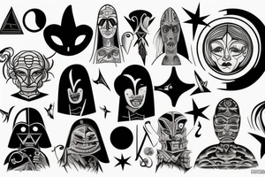 Light and dark side tattoo idea
