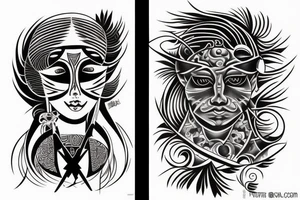 Light and dark side tattoo idea