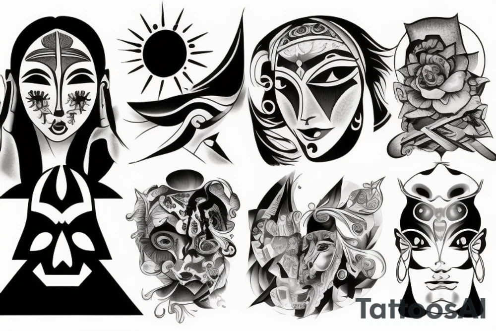 Light and dark side tattoo idea