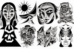 Light and dark side tattoo idea