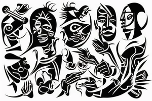 Black man shadow tattoo idea