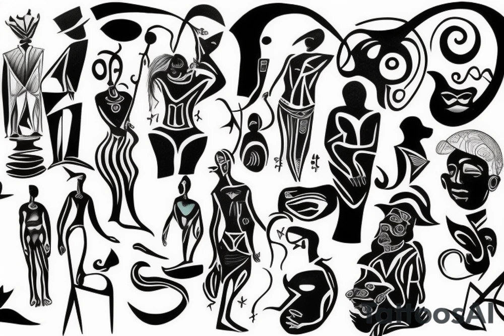 Black man shadow tattoo idea