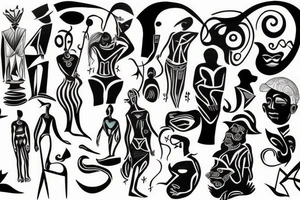 Black man shadow tattoo idea