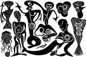 Black man shadow tattoo idea