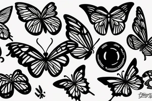 A butterfly flying into a Black hole tattoo idea