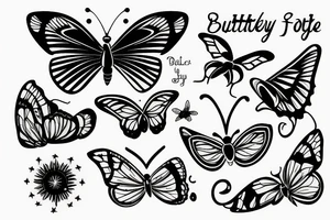 A butterfly flying into a Black hole tattoo idea