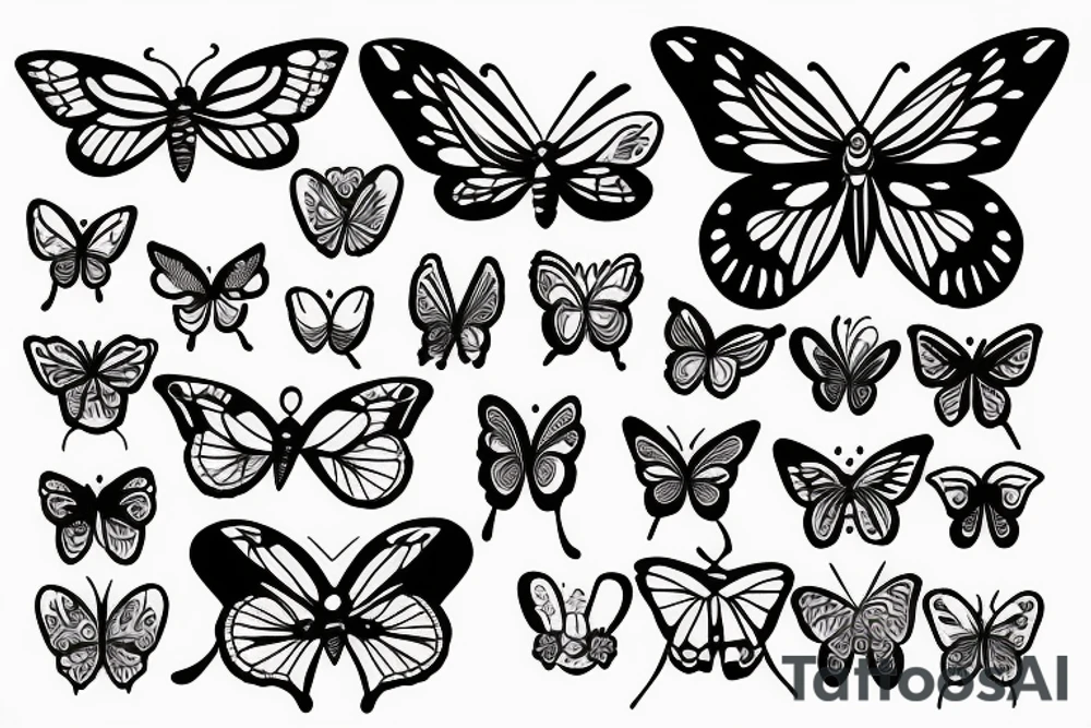 A butterfly flying into a Black hole tattoo idea
