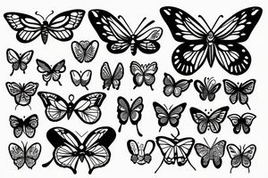 A butterfly flying into a Black hole tattoo idea