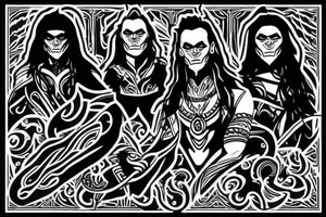 loki and his children tattoo tattoo idea