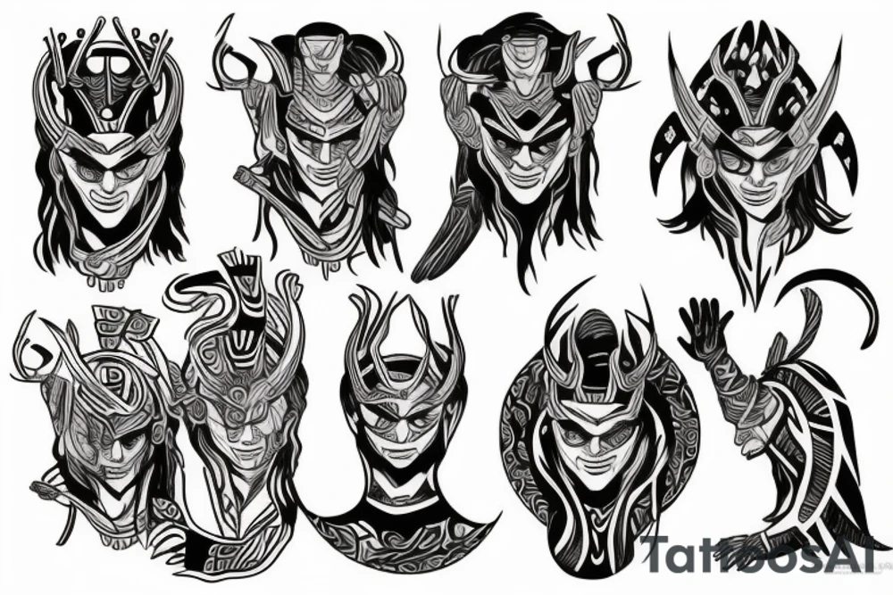 loki and his children tattoo tattoo idea