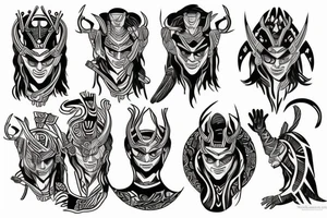 loki and his children tattoo tattoo idea