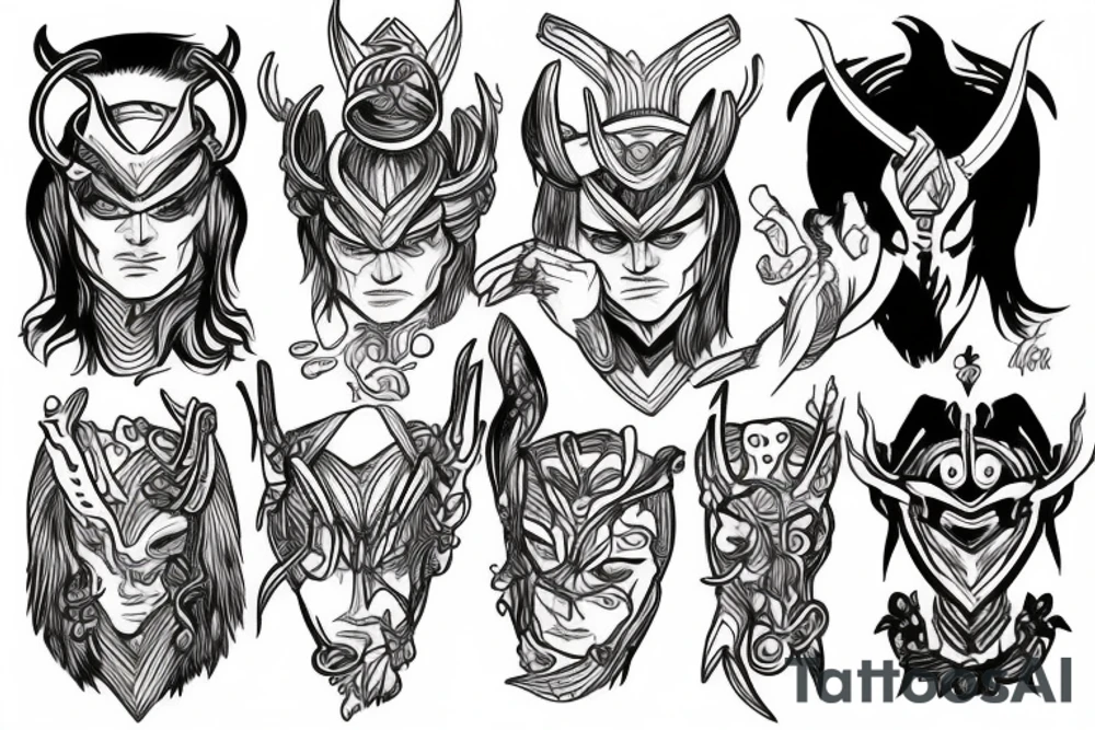 loki and his children tattoo idea
