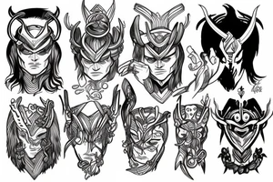 loki and his children tattoo idea