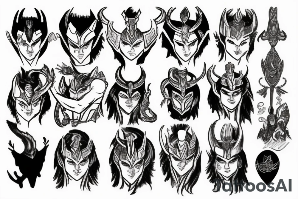 loki and his children tattoo idea