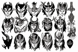 loki and his children tattoo idea