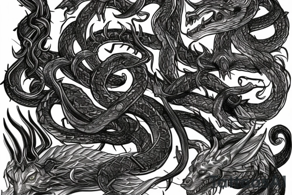 loki, hel, fenrir, jormungandr tattoo idea