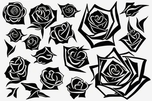 Black rose with thorns and a mental health symbol tattoo idea