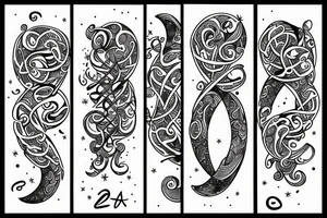 moon with infinity symbol tattoo idea