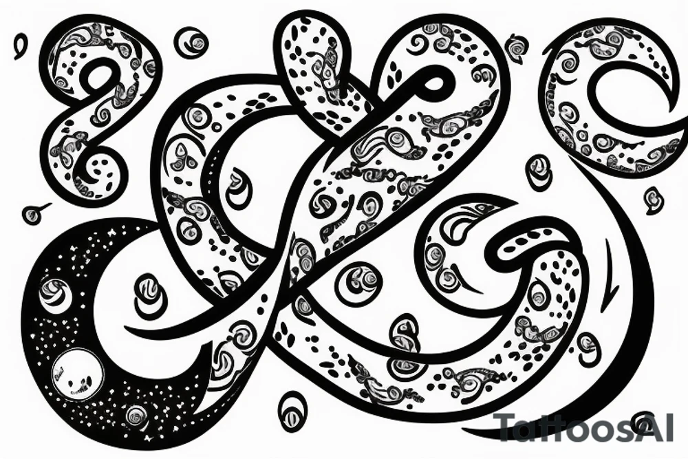 moon with infinity symbol tattoo idea