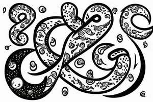 moon with infinity symbol tattoo idea