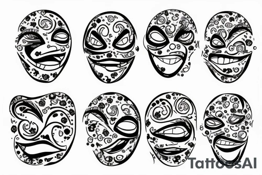 smiley with scars tattoo idea