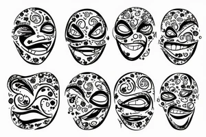 smiley with scars tattoo idea