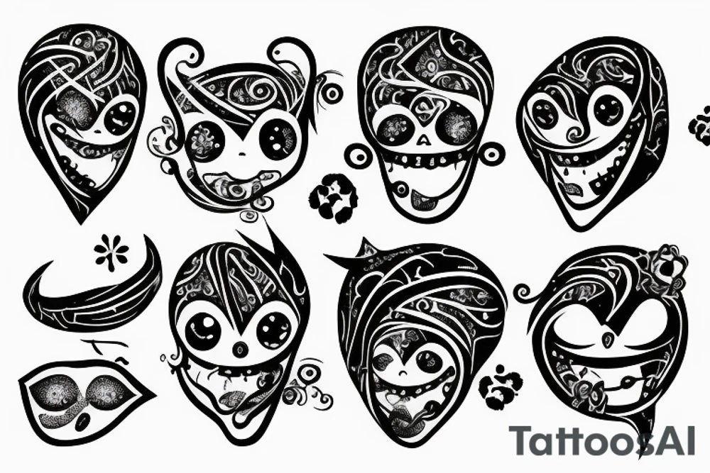 smiley with scars tattoo idea