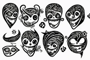 smiley with scars tattoo idea