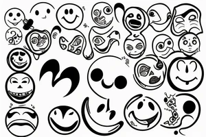 smiley with scars tattoo idea
