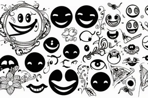 smiley with scars tattoo idea