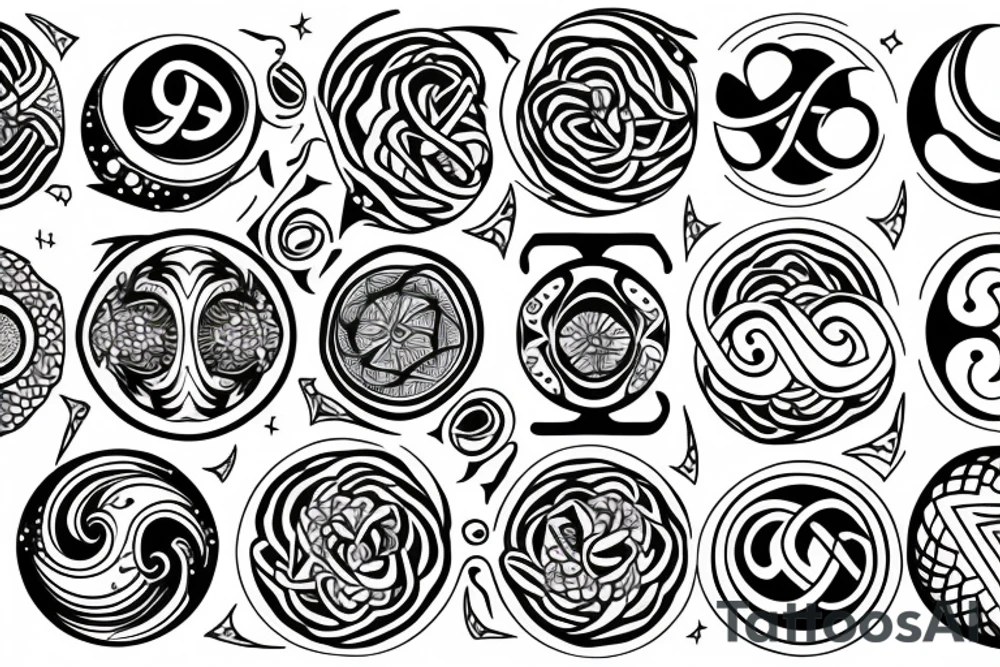 moon with infinity symbol tattoo idea