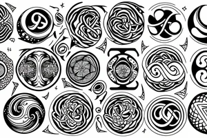 moon with infinity symbol tattoo idea