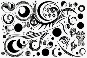 moon with infinity symbol tattoo idea