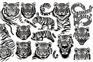 Tiger in the woods tattoo idea