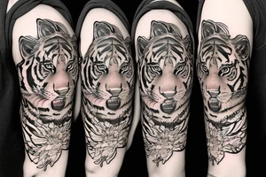 Tiger in the woods tattoo idea