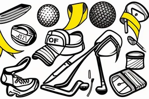 22, golf, yellow ribbon, hockey tattoo idea