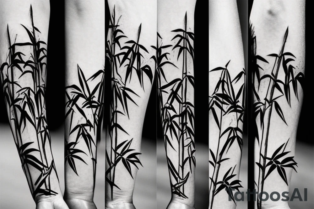 Bamboo stick tattoo idea