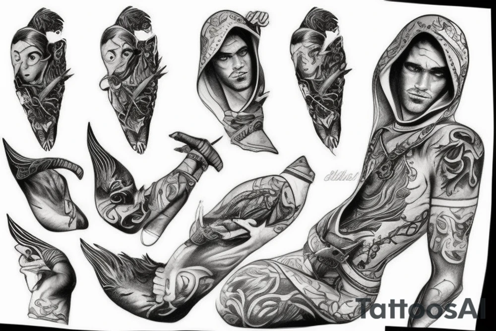 Ezio doing a leap of faith tattoo idea