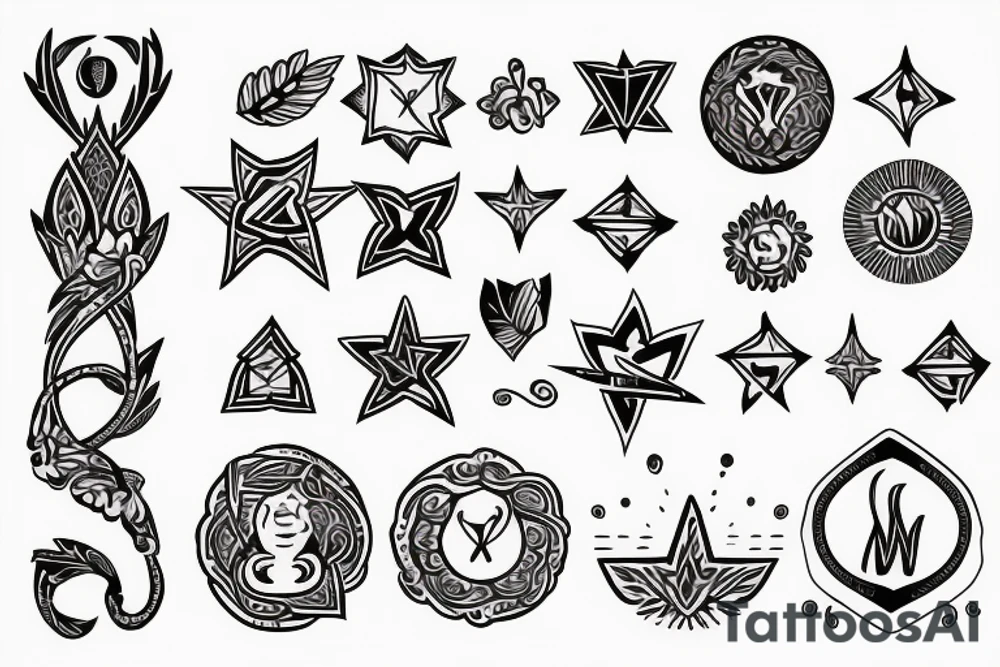 Virgo m symbol tattoo idea