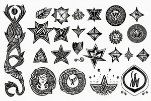 Virgo m symbol tattoo idea